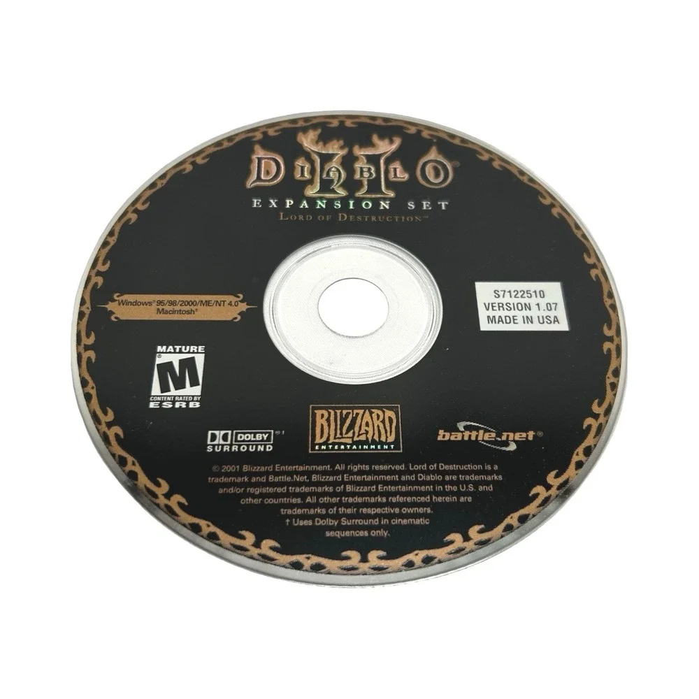 Diablo II 2 &‎ Lord of Destruction Expansion Set PC Mac Blizzard Discs Manuals